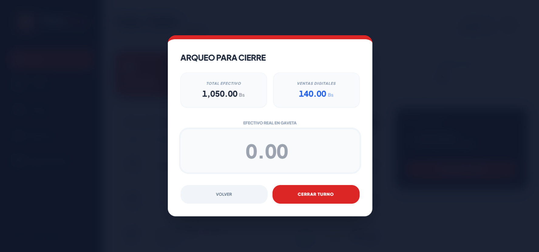 Cierre de caja